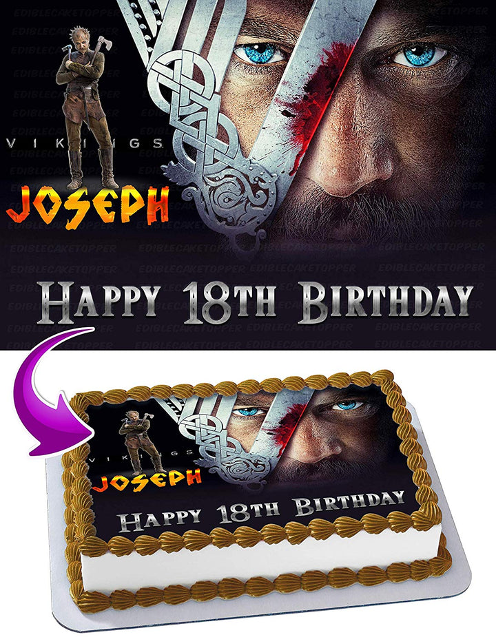 Viking Ragnar Lothbrok Floki Edible Cake Toppers