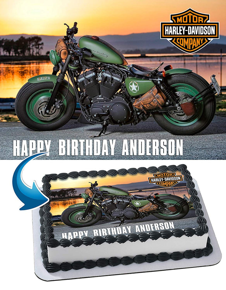 Harley Davidson Edible Cake Toppers