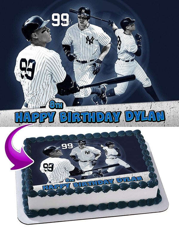 Aaron Judge New York Yankees 2 Edible Cake Toppers