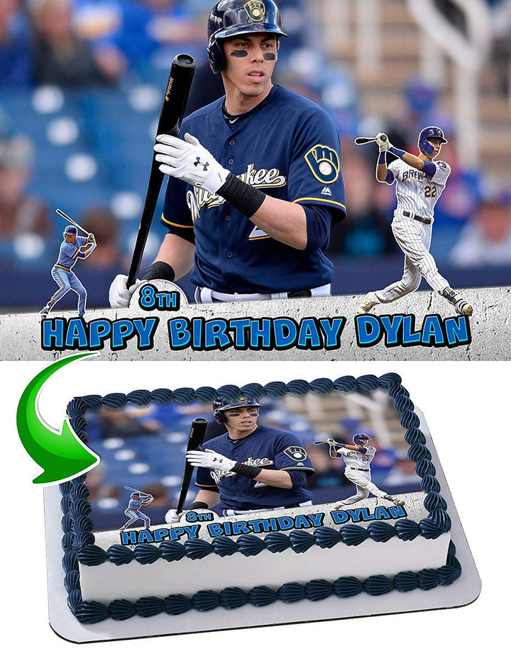 Christian Yelich Edible Cake Toppers