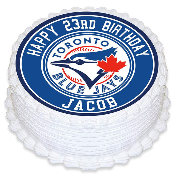 Toronto Blue Jays Baseball Edible Cake Toppers Round