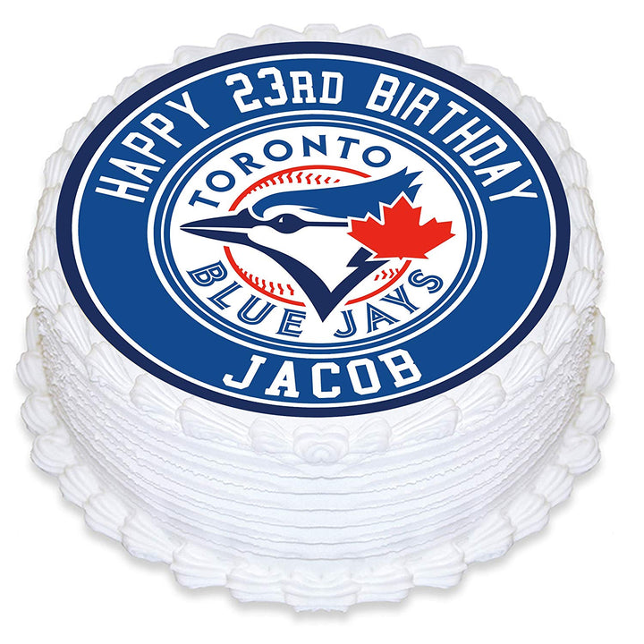 Toronto Blue Jays Baseball Edible Cake Toppers Round