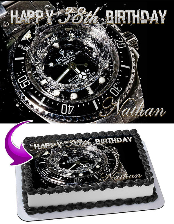 Rolex Watch Edible Cake Toppers