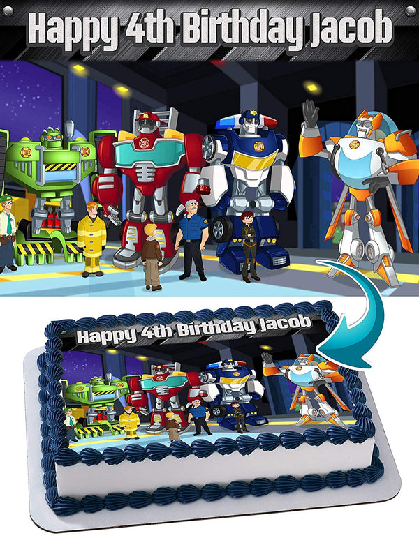 Transformer Rescue Bots Edible Cake Toppers