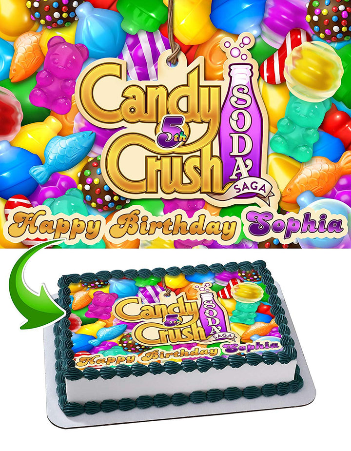 Candy Crush Saga Edible Cake Toppers