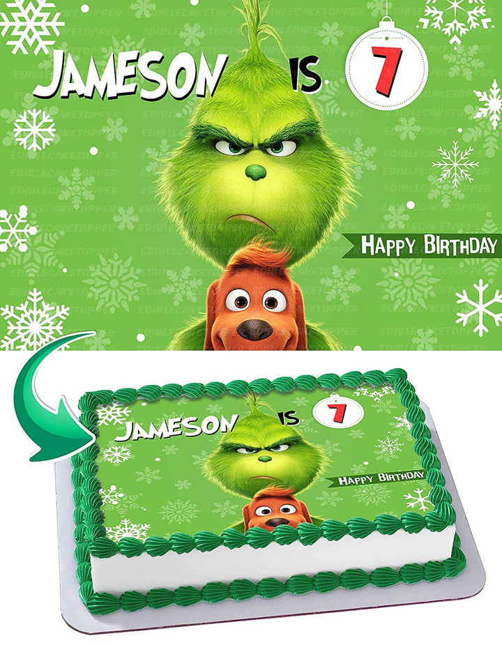 THE GRINCH Christmas Edible Cake Toppers