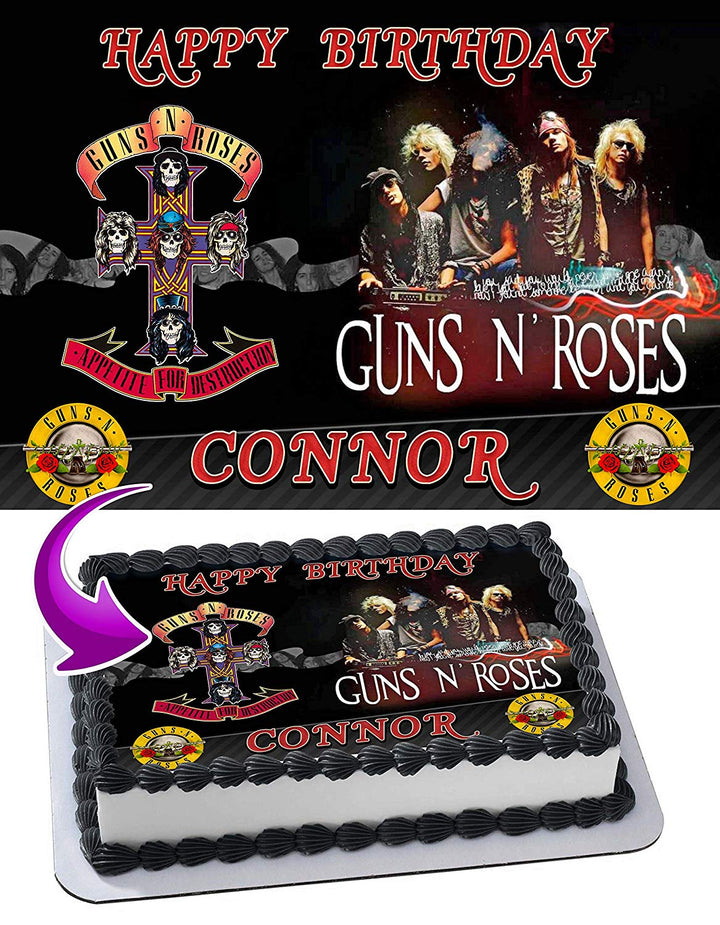 Guns N Roses Edible Cake Toppers