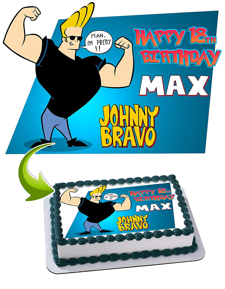 Johnny Bravo Edible Cake Toppers