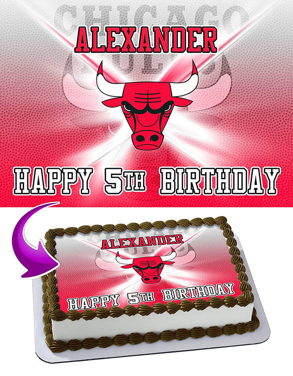 Chicago Bulls NBA Edible Cake Toppers