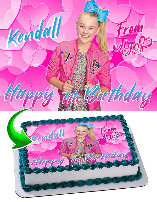 JoJo Siwa Joelle Joanie Siwa Edible Cake Toppers