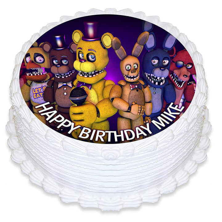Five Nights at Freddys Edible Cake Toppers Round