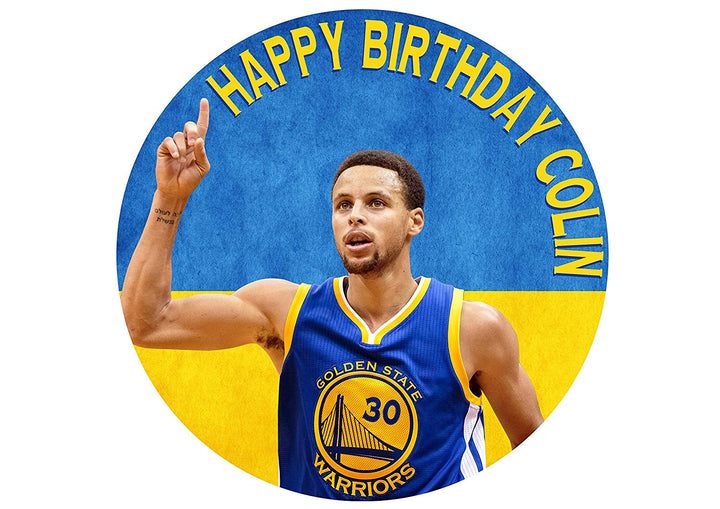 Stephen Curry Edible Cake Toppers Round