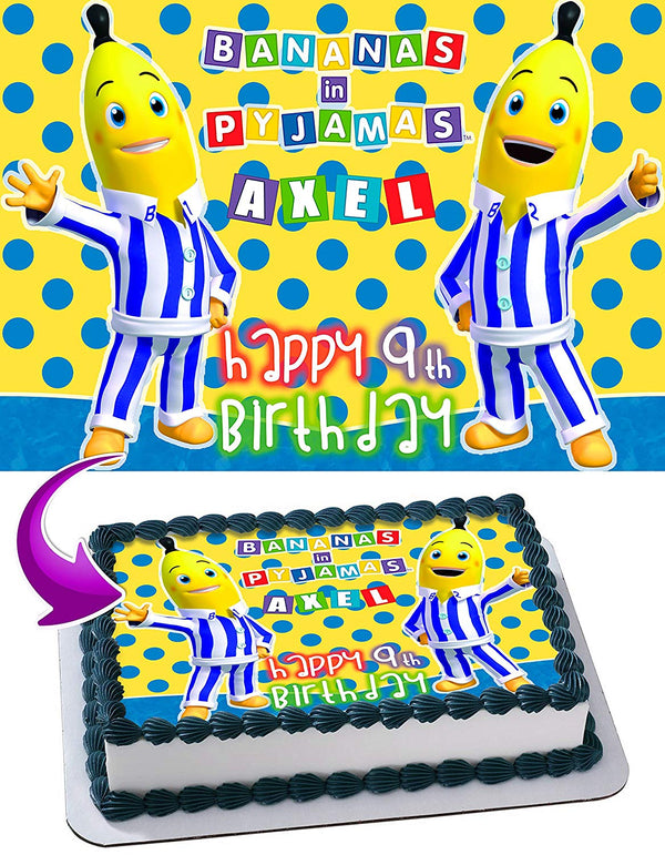 Bananas in Pyjamas Edible Cake Toppers