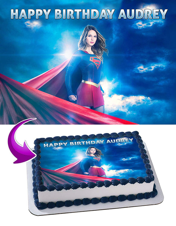 Super Girl Edible Cake Toppers