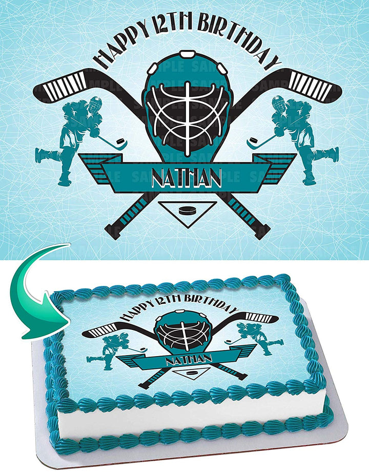 Hockey Edible Cake Toppers