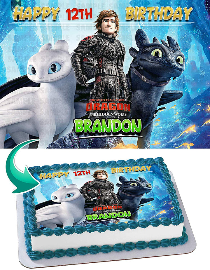 How to Train Your Dragon 4 Edible Cake Toppers
