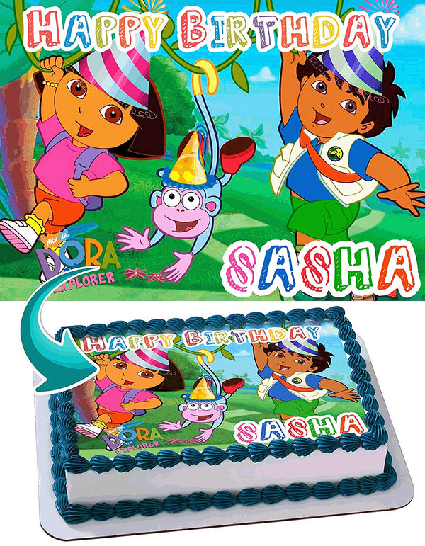 Dora the Explorer Edible Cake Toppers