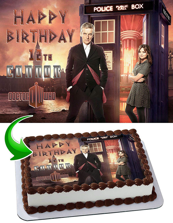 Doctor Who Tardis Edible Cake Toppers