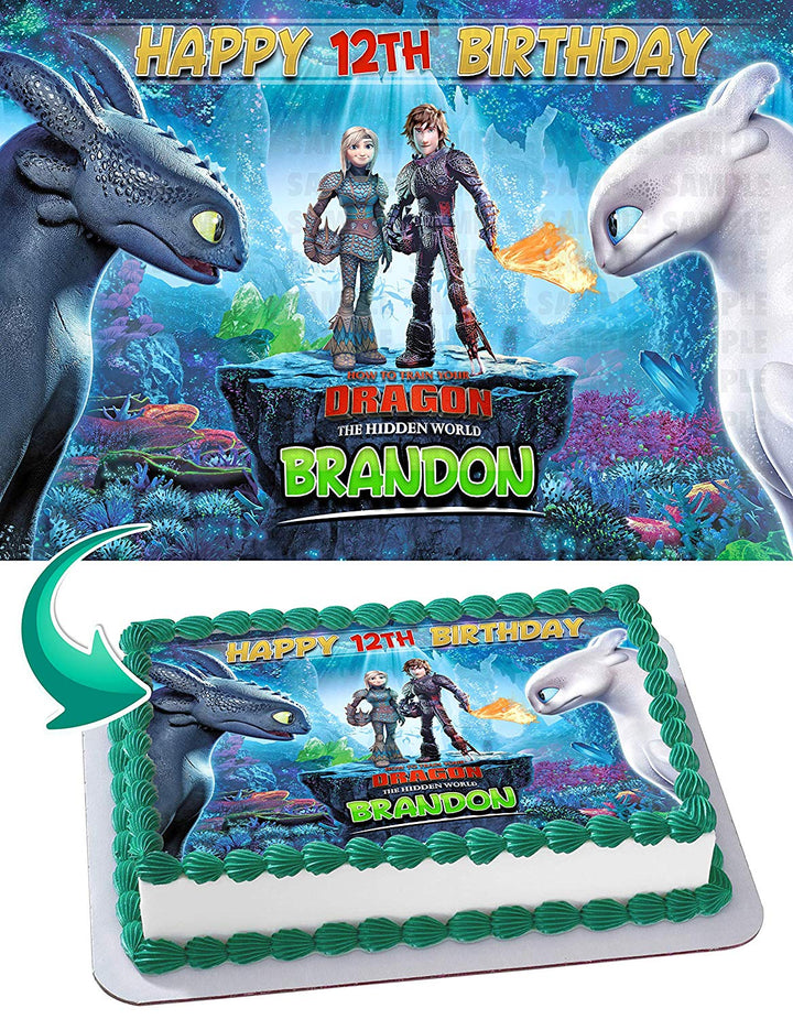 How to Train Your Dragon 3 Edible Cake Toppers