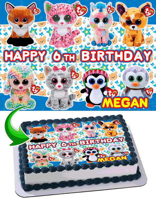 Beanie Boos Edible Cake Toppers