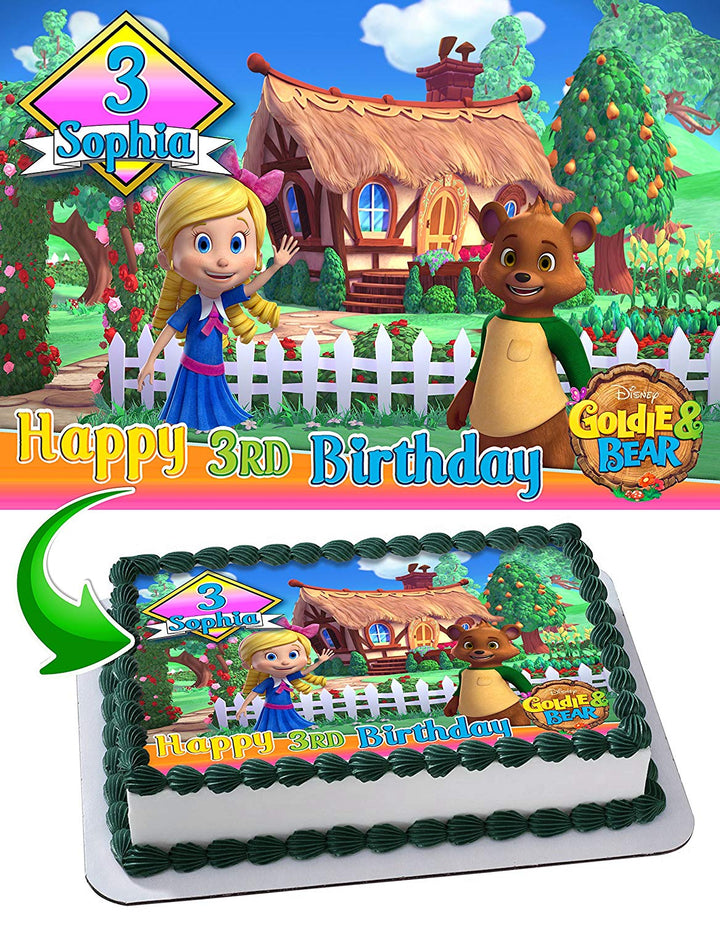 Goldie and Bear Edible Cake Toppers