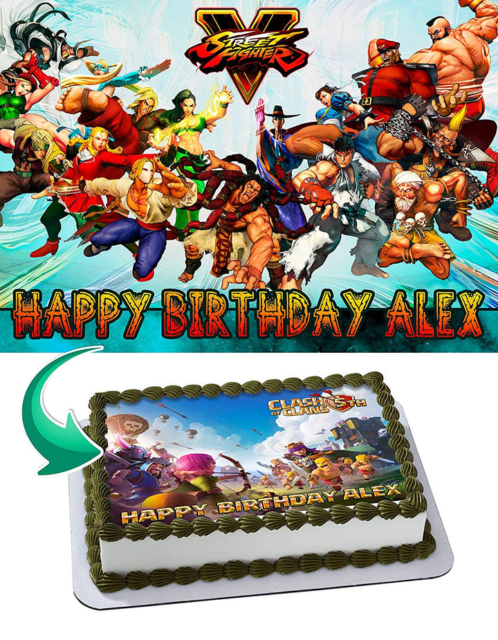 Street Fighter Edible Cake Toppers