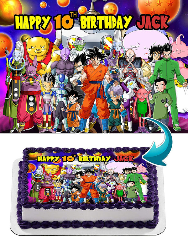 Dragon Ball Super Goku Vegeta Gohan Anime Dragon ball Z Edible Cake Toppers