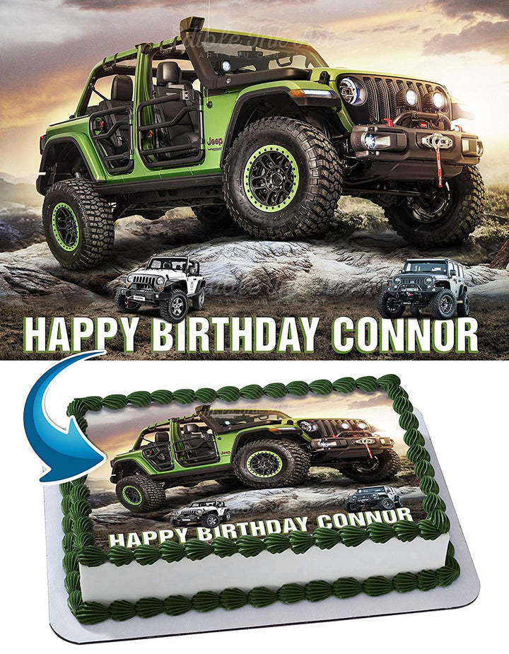 Jeep Wrangler Off Road Edible Cake Toppers
