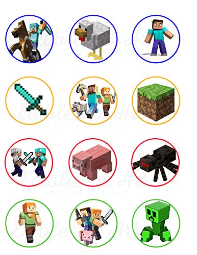 MineCraft Edible Cupcake Toppers