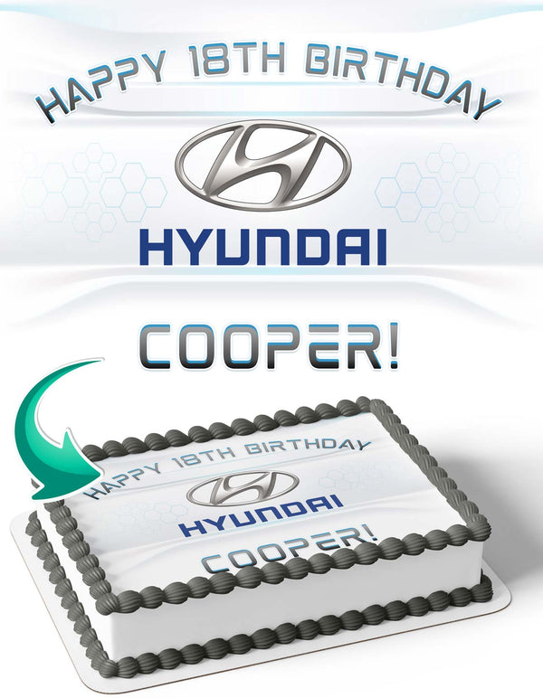 Hyundai Edible Cake Toppers