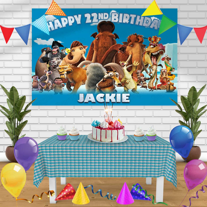 ice age 2 Birthday Banner Personalized Party Backdrop Decoration