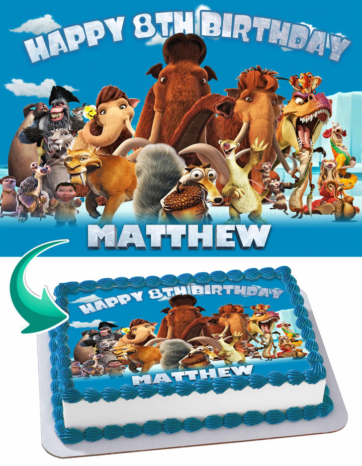 Ice Age Edible Cake Toppers