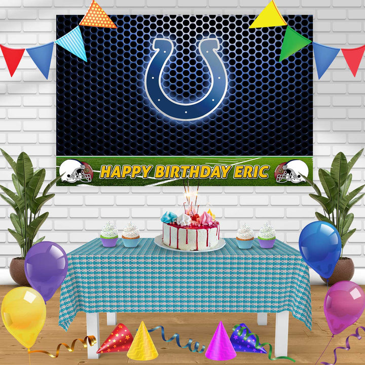 Indianapolis Colts Birthday Banner Personalized Party Backdrop Decoration