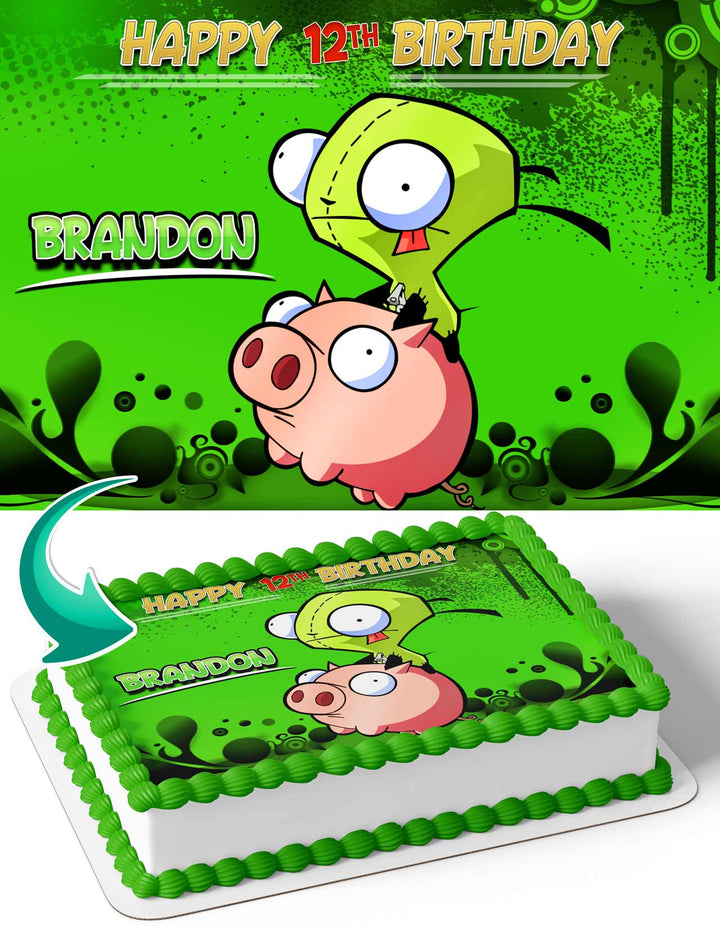 Invader Zim Edible Cake Toppers