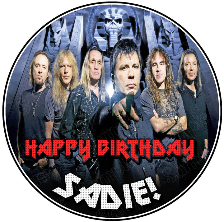 Iron Maiden Rock Band Edible Cake Toppers Round