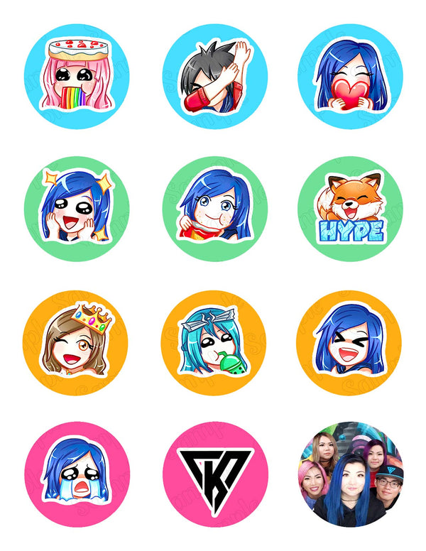 ItsFunneh Edible Cupcake Toppers