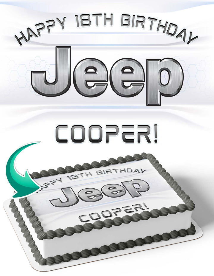 Jeep Edible Cake Toppers