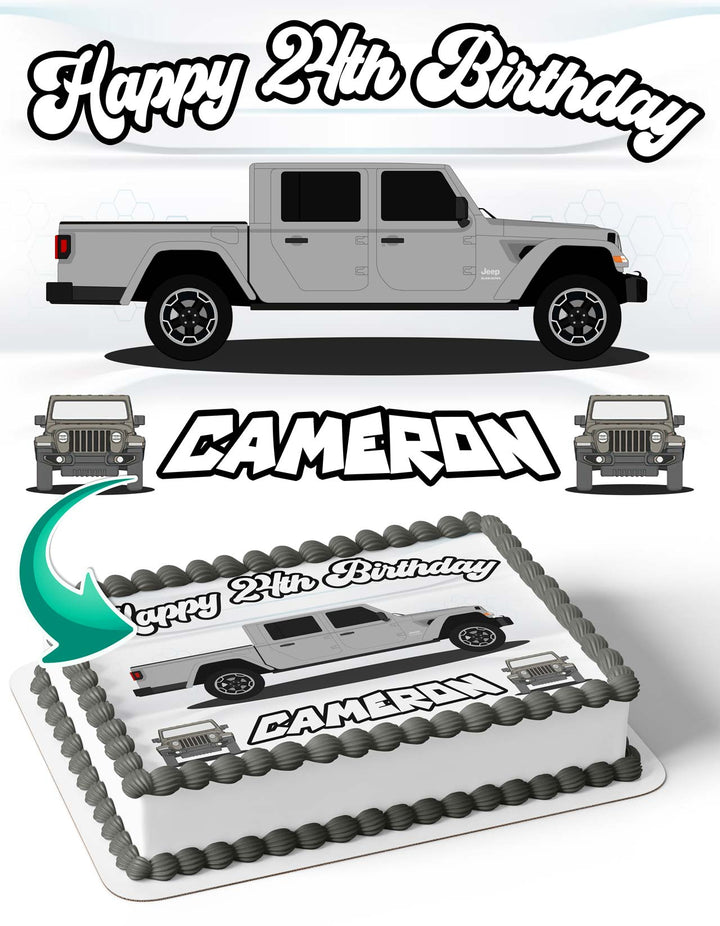 Jeep Gladiator Edible Cake Toppers