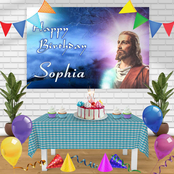 Jesus Birthday Banner Personalized Party Backdrop Decoration