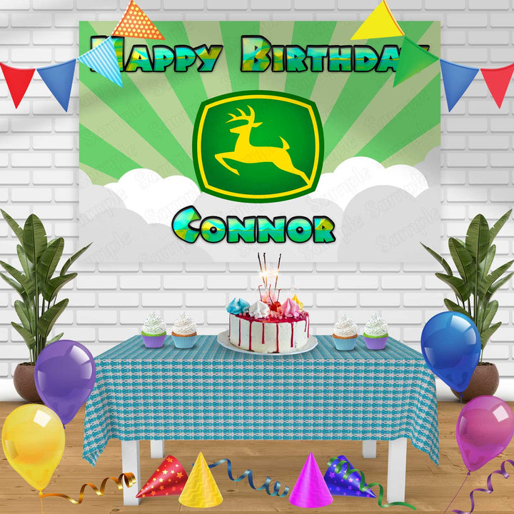 John Deere Birthday Banner Personalized Party Backdrop Decoration