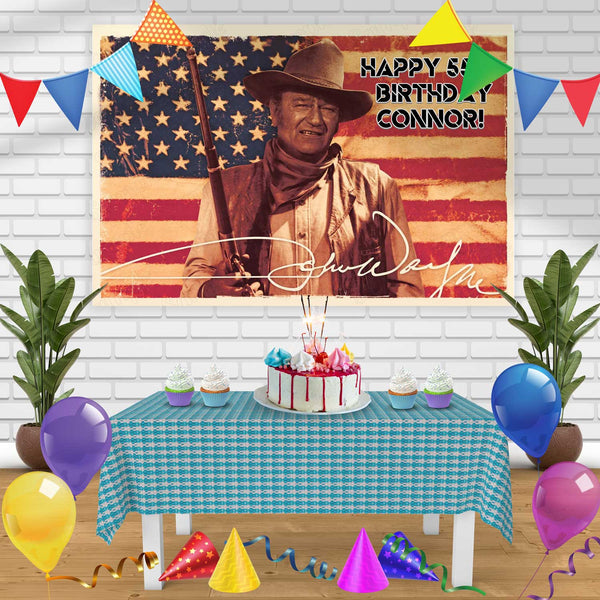 John Wayne Birthday Banner Personalized Party Backdrop Decoration