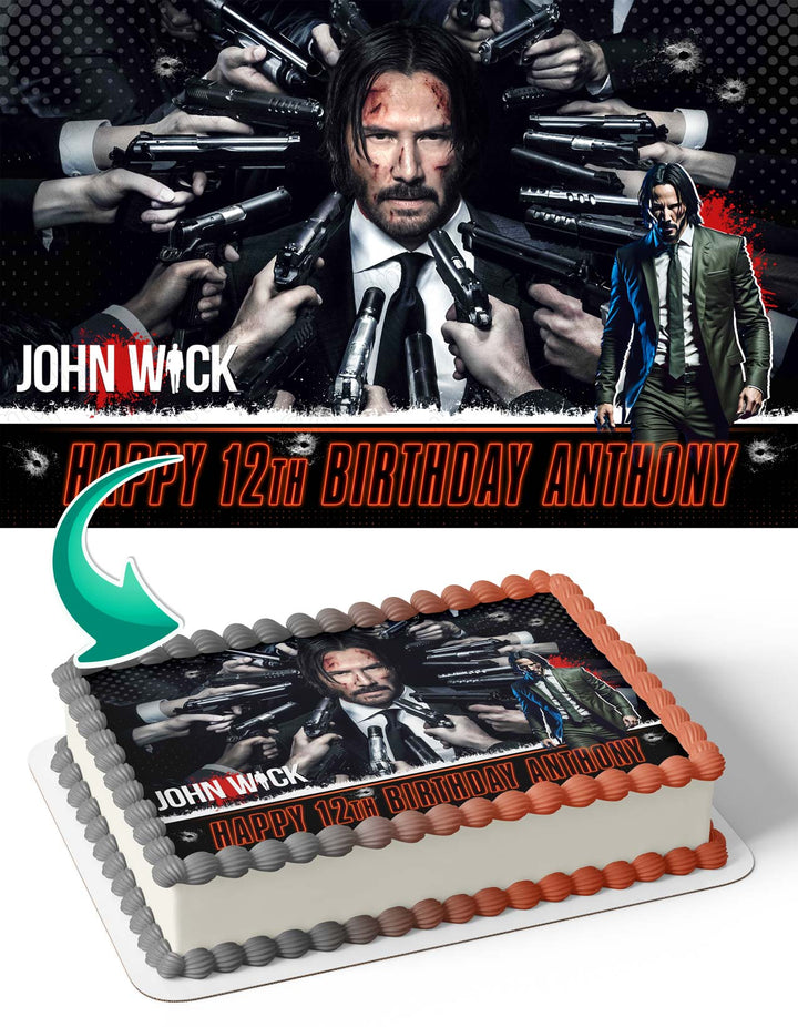 John Wick Chapter 4 Edible Cake Toppers