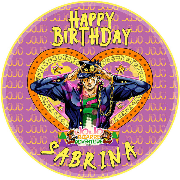 Jojo Bizarre Adventure Edible Cake Toppers Round