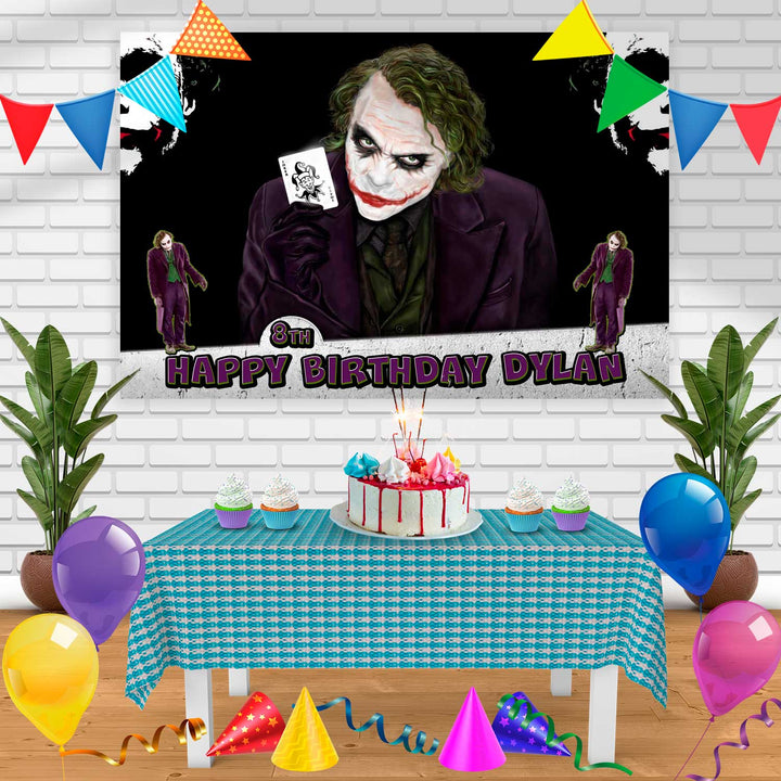Joker Birthday Banner Personalized Party Backdrop Decoration