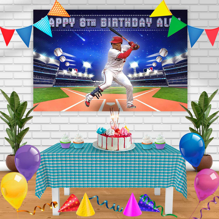Juan Soto Nationals Birthday Banner Personalized Party Backdrop Decoration