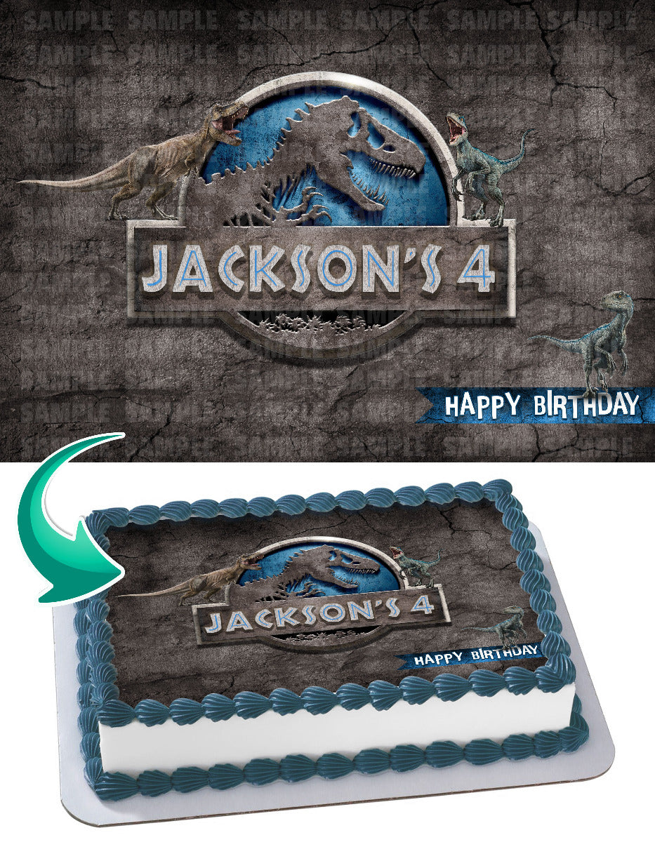 J U R A S S I C 🦖 W O R L D 🌎 CAKE #jurassicworld #birthday #ideas  #decopac frosting sheets for those 😋edible images #explore #... | Instagram