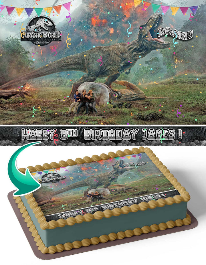 Jurassic World Fallen Kingdom Edible Cake Toppers