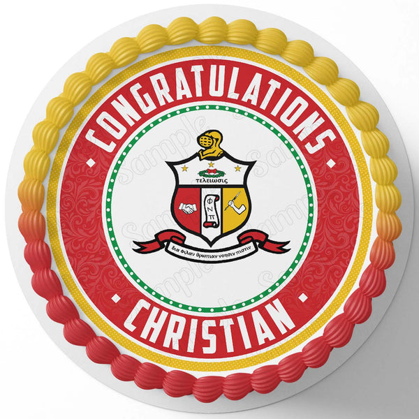 Kappa Alpha Psi Edible Cake Toppers Round