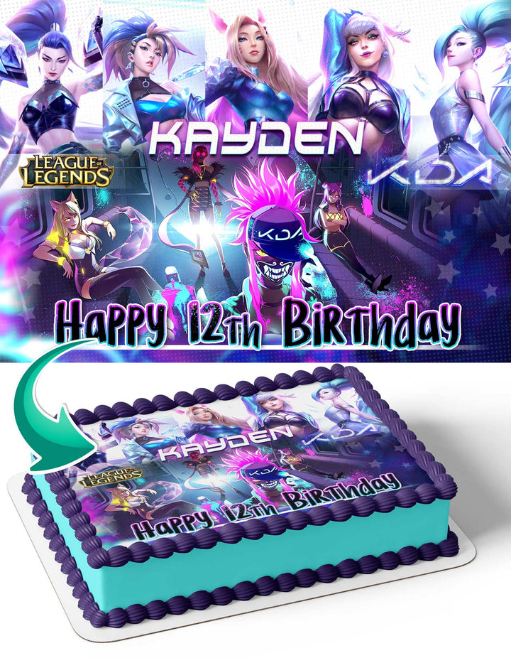 KDA League of Legends Edible Cake Toppers