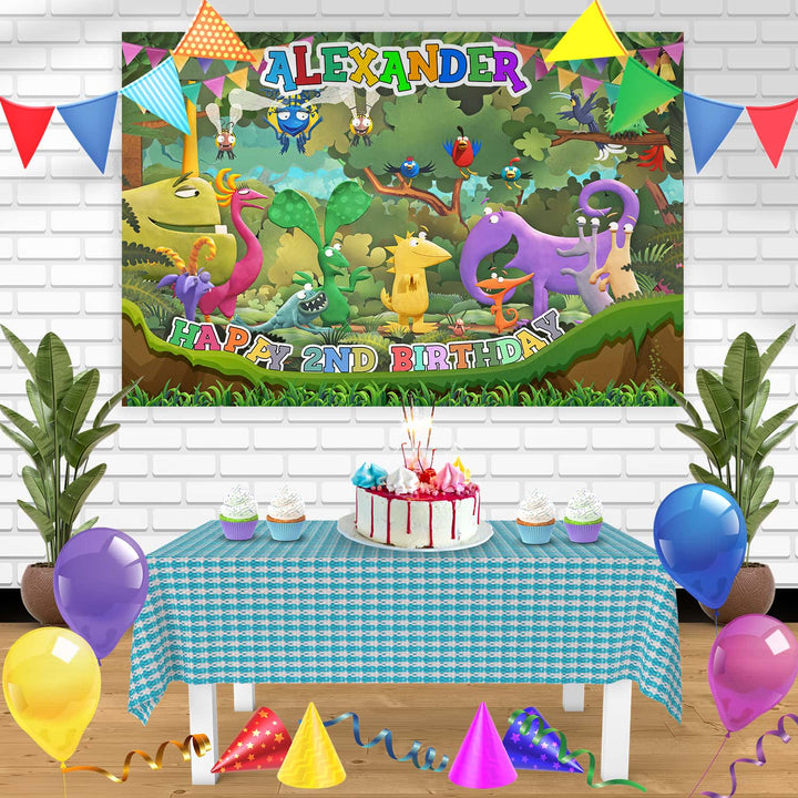 Kiri And Lou Birthday Banner Personalized Party Backdrop Decoration